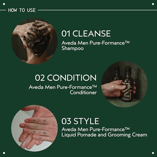 Aveda Men Pure-Formance Shampoo | Daily Lightweight Formula for Men’s Hair | Cleanses and Refreshes Hair and Scalp | Scalp Care | 96% Naturally