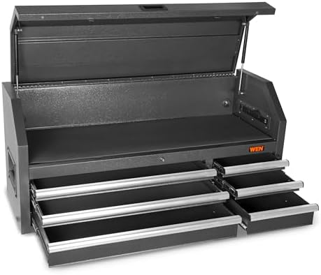 WEN 52-Inch Premium Rolling Tool Cabinet, Black, Heavy Duty 21-Gauge Powder-Coated Steel Construction, for Garage and Workshop (GG532B)
