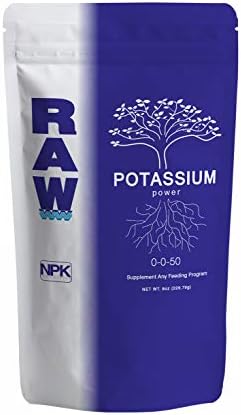 RAW Potassium Fertilizer - Water Soluble High Potassium for Plants, 8 oz | Fertilizer for Garden Use and Vegetable Cultivation - Bloom & Fruiting Plant, Hydroponic and Greenhouse Production