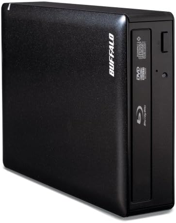 BUFFALO MediaStation Desktop 16x External Blu-ray Writer for PC with USB 3.0. TAA Compliant. Plays and Burns Blu-Rays, DVDs, and CDs.