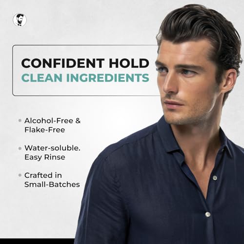 Gentlemen Republic 8oz Refined Hair Gel, 24 Hour Shine and Hold | Humidity resistant, alcohol-free formula that never flakes — professional hold made in the USA