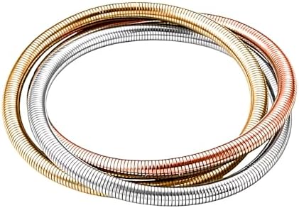 Shop LC Fancy Bracelet in ION Plated YRG and Stainless Steel 8.5-9.0In