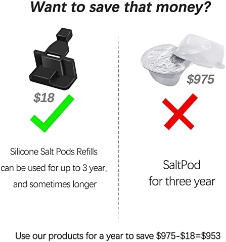 Silicone Saltwater Pods Refills Accessories Compatible with Navage Nasal Care Nasal Irrigation System - Save Salt Water pods for Easy Operation (6 Blue + 6 whie), nomal
