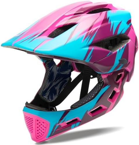 Toddler and Kids Full Face Bike Helmet Girl and Boy BMX