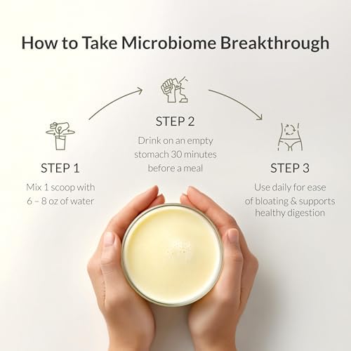 Microbiome Breakthrough Gut Support Powder Chocolate Flavor With Lactobacillus Strains