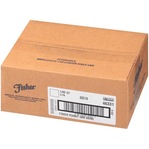 Fisher Granulated Peanuts Dry Roasted Unsalted, 5-Pound Packages (Pack of 1)