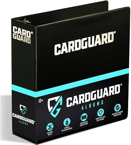 Premium 3” Trading Card Binder – 100 Side-Loading Pages 9 Pocket Binder - Archival Safe 3-Ring Storage for Pokémon, YuGiOh, MTG, TCG