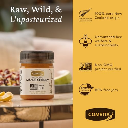 Comvita Manuka Honey MGO 50+ Multifloral Non-GMO Raw Honey - 500g (17.6 Oz)