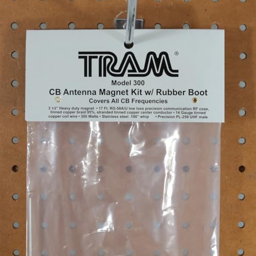 Tram® 300-Watt 26 MHz to 30 MHz 1-Piece Magnet-and-Coil-Housing Trucker CB Antenna Kit