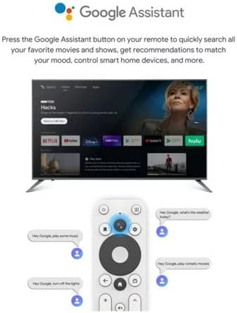 ONN Android TV 4K UHD Streaming Device with Voice Remote Control Google Assistant & High Speed HDMI Cable (100026240) Black