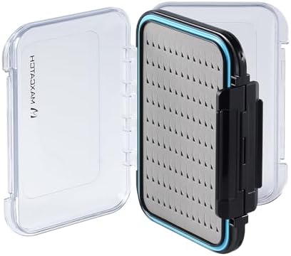 Maxcatch Waterproof Double-Sided Fly Box - Lightweight & Durable Fly Fishing Box with Clear Lid & Easy Grip Foam for Dry & Wet Flies Storage
