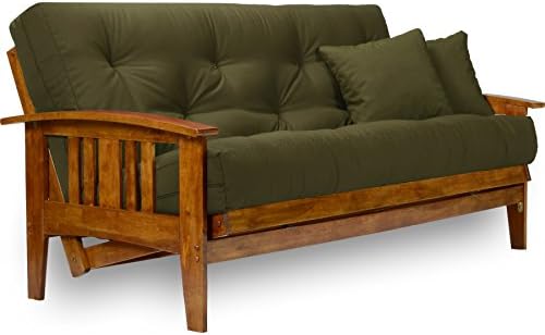 Nirvana Futons Westfield Futon Frame - Queen Size (Frame Only), Solid Hardwood in Heritage Finish