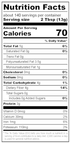 Premium Gold Flax Products Organic Ground Flax Seed, 4 lbs.