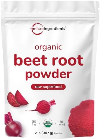 Micro Ingredients Organic Beet Root Powder, 4 Pounds | Nitric Oxide Supplement for Men & Women | Water Soluble, Highly Concentrated Raw Beet Supplement | Superfood Drink Mix | Non-GMO, Plant Based