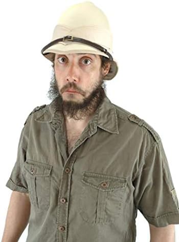 elope British Pith Helmet Costume Hat for Adults - Safari, Jungle, Explorer, Historical Helmet with Adjustable Strap