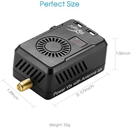 Black Mamba Audio Video Transmitter 5.8 ghz 40CH FPV Vtx for Gopro FPV Drone Video Transmitter 5V Output (RPSMA ANT 5V Out for Gopro)