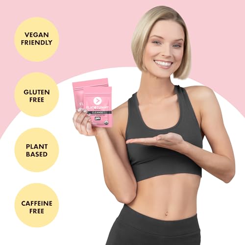 Flat Tummy Tea – 2-step, 4 Week Program – Detox Tea to Boost Energy & Reduce Bloating* - All Natural Detox Cleanse w/ Green Tea, Lemon Balm, Dandelion, Fennel, & More - Digestion support