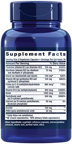 Life Extension BioActive Complete B-Complex, Heart, Brain and Nerve Support, Healthy Energy, Metabolism, Complete B Complex, 60 Vegetarian Capsules | Complete B Complex for Heart, Brain & Nerve Support with Healthy Energy & Metabolism in Vegetarian Capsu…