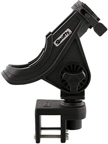 Scotty #284-BK Baitcaster/Spinning Rod Holder w/ #243 Square Rail Mount , Black