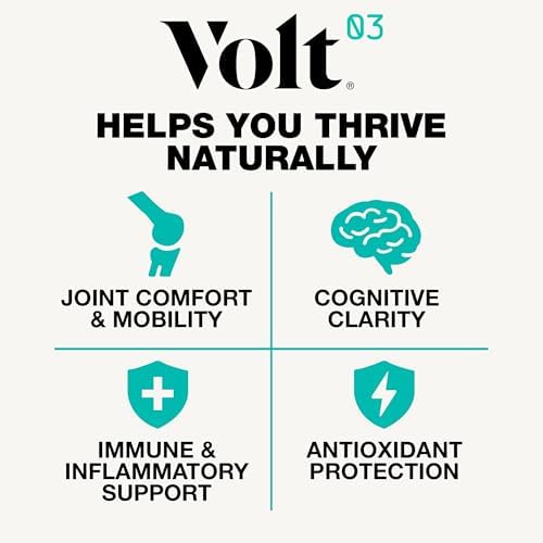 Volt03 Organic Turmeric Curcumin Capsules, 400mg Curcumin Complex, 60 Caps | 400mg curcumin complex supplement supporting joint health