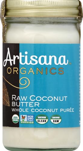 Artisana Organics Raw Coconut Butter, 14 oz | USDA Organic, Non-GMO, Gluten-Free & Keto, No Sugar Added, Paleo, Vegan, Creamy Spread to Boost Smoothies, Fruit Salads and Oatmeal.