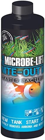 MICROBE-LIFT Nite-Out II Aquarium Bacteria for Start-up, Instantly Cycle Aquariums, Add Fish on Day 1, Rapid Ammonia and Nitrite Reducer for Freshwater & Saltwater Fish Tank, 16 Ounces (NITEH16)