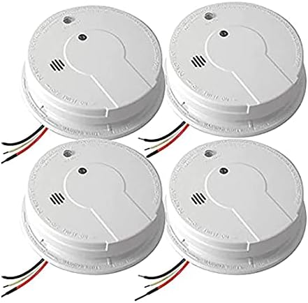 Kidde AC Hardwired Interconnect Smoke Alarm with Hush I12040 (4-Units)