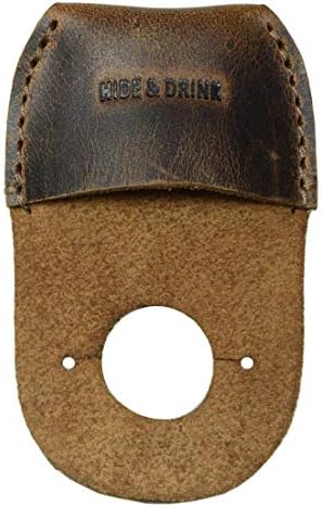 Hide & Drink, Leather Thumb Guard, Finger Protector, Carpenter Carving Accessories, Handmade Includes 101 Year Warranty :: Bourbon Brown