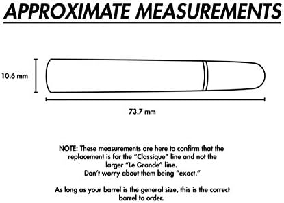 Replacement Barrel Compatible with Montblanc 163 Rollerball (Red & Gold)