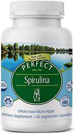 Perfect Supplements – Perfect Spirulina – 120 Vegetable Capsules – Organic Spirulina Supplement - Whole Food Micro Algae - Immune System Support