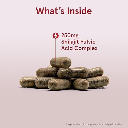 Jarrow Shilajit 250mg, Cellular Energy Production, 60 Veggie Capsules