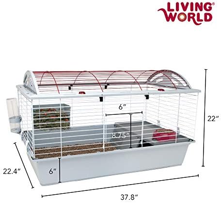 Living World - Deluxe Hybrid Habitat, X-Large | Rabbit, Guinea Pig, Chinchillas, and Small Animal Cage