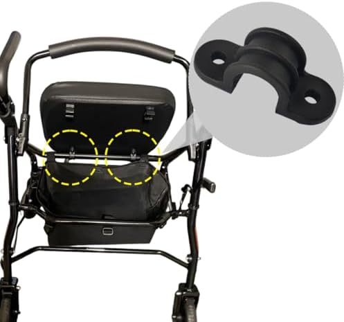 10PCS Rollator Seat Cushion Bracket Mount Parts, Rollator Walker Seat Clamp U Brackets, Brake Grip Holder for Rollators
