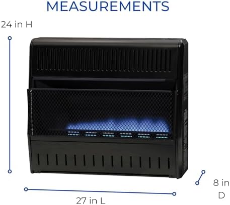 ProCom Dual Fuel Ventless Blue Flame Garage Heater - 30,000 BTU, T-Stat Control - Model# MNSD300TGA