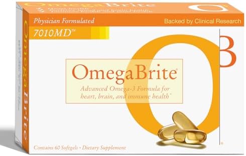 7010MD Advanced Omega-3 Formula, 92% Omega-3 with 1140 mg of EPA per serving, promoting Positive Mood, Brain Health, Immune Health