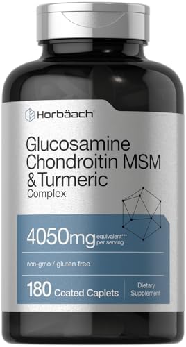 Horbäach Glucosamine Chondroitin MSM | 180 Caplets | with Turmeric