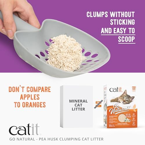 Catit Go Natural Pea Husk Clumping Cat Litter, 12.3 lb, Natural
