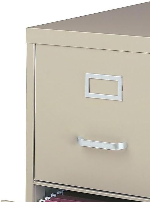 Staples 2-Drawer Vertical File Cabinet, Letter Size Documents, Lockable, 22" D x 15" W x 28.38" H, Black
