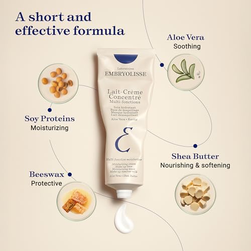 Embryolisse Lait-Crème Concentré Face Moisturizer and Makeup Primer, French Face Cream With Shea Butter & Aloe Vera