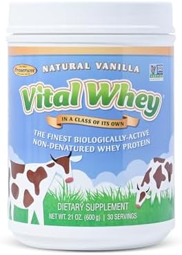 Vanilla Grass-Fed Whey Protein Powder, Immune Vitality, Recovery, 600g | 15g protein & 3.5g BCAAs per scoop | Just 5 clean ingredients | Monk fruit sweetened | Tested for heavy metals & purity