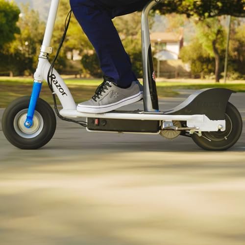 Razor E300S Seated Electric Scooter for Kids Ages 13+ - 9" Pneumatic Tires, Removable Seat, Up to 15 mph and 40 min of Ride Time