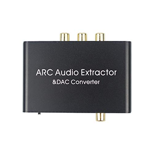 eARC Audio Extractor, eARC Audio Converter to HDMI Optical/SPDIF L/R 3.5mm AUX Sound Extractor, HDMI eARC/ARC to Optical Audio Adapter, for TV to Non-ARC Sound System Soundbar Speaker Amplifier