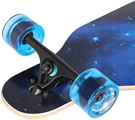 Junli 41 Inch Freeride Skateboard Longboard - Complete Skateboard Cruiser for Cruising, Carving, Free-Style and Downhill
