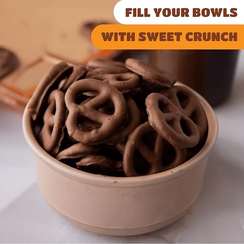 Milk Chocolate Pretzels, Sweet & Salty Snack - 5 Lb Pack | Chocolate-Covered Pretzels for Office Bowls, Snacking, and Gifting
