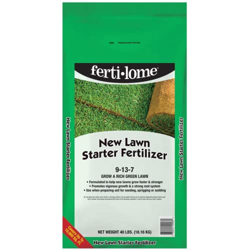 Fertilome (10906) New Lawn Starter Fertilizer 9-13-7, 20 lbs | 9-13-7 seed & sod starter - Develops roots before rapid growth, safe for new lawns - Lawn starters