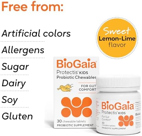 BioGaia Probiotic Chewable Tablets, Box Simple and Easy Way To Promote Digestive and Immune Health, 30 Count