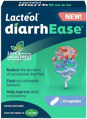 Lactéol diarrhEase Postbiotic, Helps with Occasional Diarrhea, 10 Count | Lactobacillus LB Postbioitic, Drug-Free Helps Restores Gut Microbiota Balance*, Ages 6+, Results Within One Day