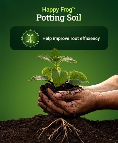 FoxFarm Happy Frog Potting Soil - Ready-to-Use Amended Container Blend with Soil Microbes, Earthworm Castings, Bat Guano, and Aged Forest Products for Indoor & Outdoor Plants - 12 Quart (4)