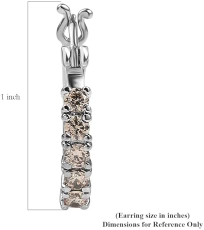 Champagne Cubic ZirconiaEarrings in Stainless Steel