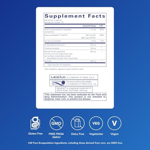 Pure Encapsulations NeuroPure | Hypoallergenic Supplement with Enhanced Support for Calmness and Stress Relief* | 120 Capsules | Hypoallergenic